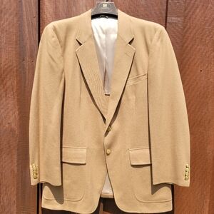 Men's Vintage Tan Wool Sportcoat Blazer Jacket
